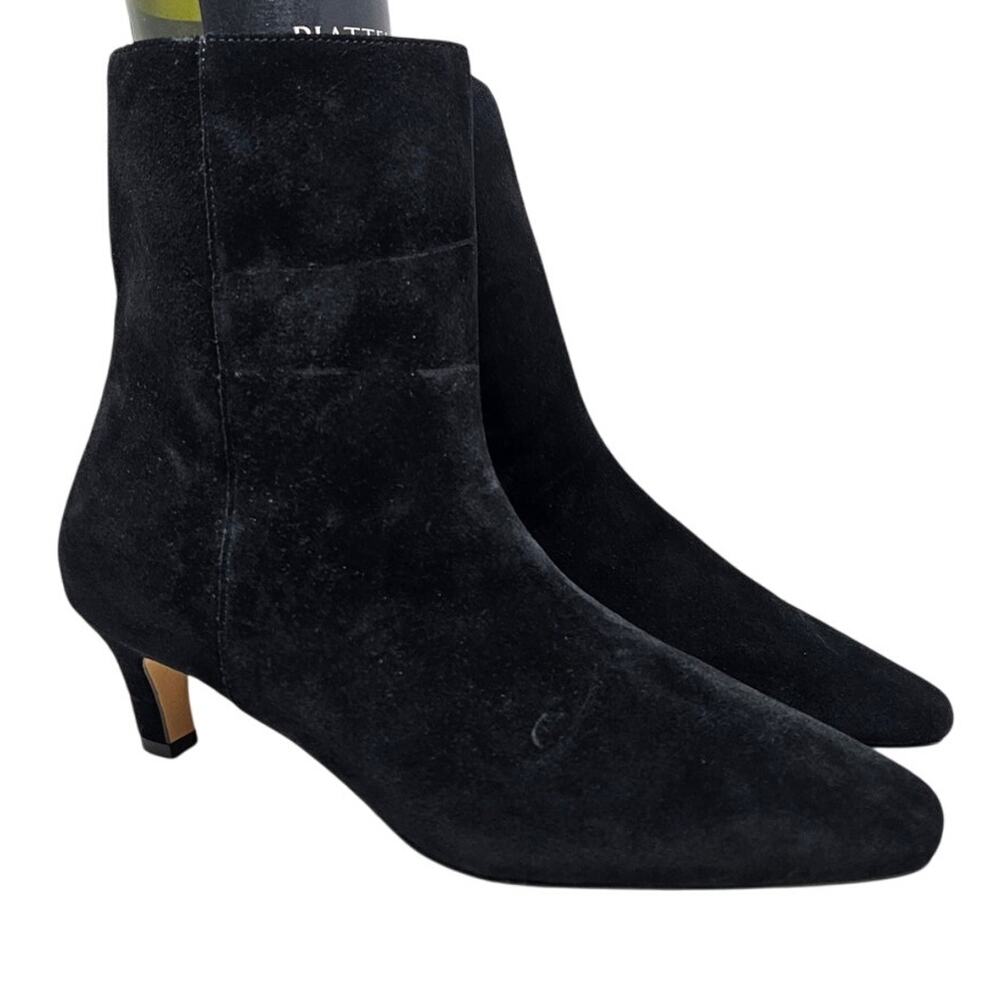 Ann Taylor Black Suede Ankle Booties
